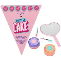I Love Piece of Cake Lip Care Set – Lip Balm, Lip Scrub, Lip Brush & Spiegel
