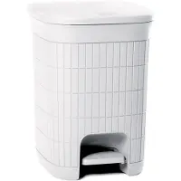 Stefanplast Pedaalemmer 'Domus' - 20 liter - Dust White – Gerecycled kunststof