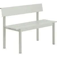 Muuto Linear Steel bank met rugleuning Grey, 110x34 cm