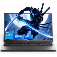 AceMagic Gaming Laptop - 15,6 Zoll - Intel Core i5-12600H-Prozessor (tot 4,5 GHz) - 16 GB RAM DDR4 - 512 GB/4TB SSD - WiFi 6 - Type C - Window 11 Pro - Grijs