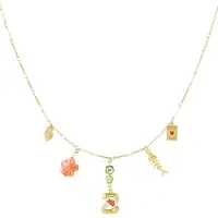 Yehwang Happy Initials ketting met bedels