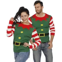 Wilbers Kersttrui groen kerstelf | Maat M |