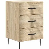 vidaXL Nachtkastje Sonoma Eiken 43 x 41 x 66,5 cm Bewerkt hout