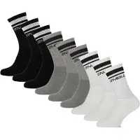 O'Neill Sportsokken unisex 9-pack effen multi wit/grijs/zwart