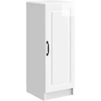 vidaXL Dressoir Hoogglans Wit 33 x 34,5 x 87 cm Bewerkt hout