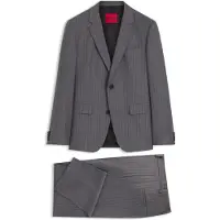 HUGO Tweedelig slim-fit pak van scheerwol Maat 44