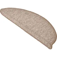 Beautissu ProStair - Trapmatten voor Smalle Trappen 55x15 cm - 15 Stuks - Trapmat Zelfklevend Afgerond - Sand