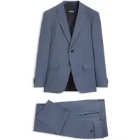 BOSS Tweedelig slim-fit pak met dessin van stretchwol