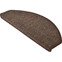 Beautissu ProStair - XXL Trapmatten voor Standaardtrappen 65x24 cm - 15 Stuks - Zelfklevend Trapmat Afgerond - Bruin