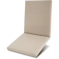 Beautissu QD-NL – Premium Tuinstoelkussens Lage Rug 105x48 cm – 100% Waterdicht – Weerbestendig – Sneldrogend – UV-bestendig – Natuur