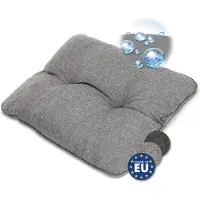 Beautissu BeauFlair – Outdoor Lounge Rugkussen 70x40cm – Tuinkussen 12cm dik – Hoes Vuil & Waterafstotend – Lichtgrijs