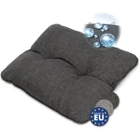 Beautissu BeauFlair – Outdoor Lounge Rugkussen 70x40cm – Tuinkussen 12cm dik – Hoes Vuil & Waterafstotend – Antraciet