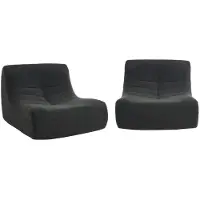 Sweeek Fauteuils boucléstof Sokol 1 zitplaats (set van 2) Zwart