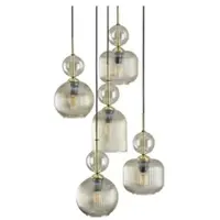 TK Lighting Hanglamp Sophia, dimbaar, alu / grijs / zink, Woon-/ Eetkamer, Glas, Modern, hanglamp