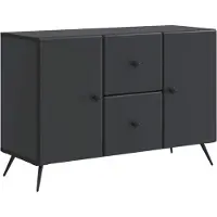 vidaXL Dressoir met lade Zwart 89 x 34,5 x 60 cm Bewerkt hout