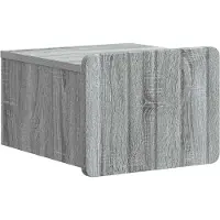 vidaXL Muurbevestigde Nachttafel Grijs sonoma 33 x 34,5 x 24 cm