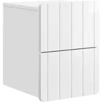 vidaXL Muurbevestigde Nachttafel Hoogglans Wit 33 x 34,5 x 43 cm