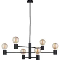 Nowodvorski Lighting Zwarte hanglamp Radius 6-lichts
