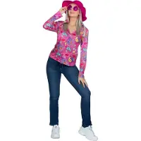 Coppens Hippie blouse roze - Polyester - Retro kleding | Maat 40