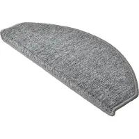 Beautissu ProStair - XXL Trapmatten voor Standaardtrappen 65x24 cm - 15 Stuks - Zelfklevend Trapmat Afgerond - Licht Grijs