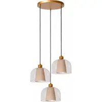 Lucide Design Hanglamp Gunhild 3 Lichts Goud Rond