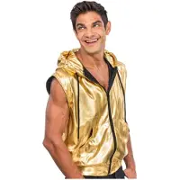 Chaks Gouden Mouwloos Jasje Met Capuchon - Maat XL