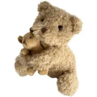 Egmont toys knuffel beer Eustache met baby - zachte knuffel 12x12x15 cm.