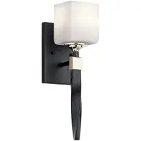 Kichler LED Wandlamp Marette | 3W 3000K 300Lm 830 | IP44 | Black and Nickel