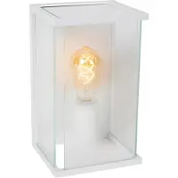 Lucide CLAIRE - Wandlamp Binnen/Buiten - 1xE27 - IP54 - Wit