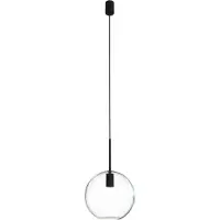 Nowodvorski Lighting Glazen hanglamp Sphere L, dimbaar, zwart, Woon-/ Eetkamer, metaal, Modern, hanglamp