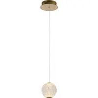 Lucide Hanglamp Cintra Messing Kristaleffect Ø14cm 4,7w