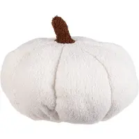 Clayre & Eef Decoratie Pompoen Ø 30x18 cm Wit Polyester Herfst decoratie