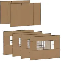 Vonroc Zijwanden Set - 6x3M – 6 stuks - Voor 2 x Premium Partytent PT501XX | Beige