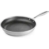 Bratmaxx Roestvrijstalen pan 20 cm | zilver, 3-laags met honingraatstructuur | koekenpan & universele pan