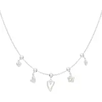 Yehwang bedelketting bloemen en hartjes