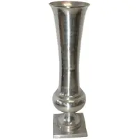 Baroque - Vaas - Vaas 123 cm - Zilver - Aluminium - 123x34x34 - Aluminium