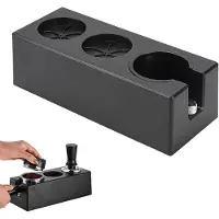 LONGZIMING - Verstelbare Tamper Station 51-58mm - Espresso Aandruk Station Van ABS - Barista Portafilter Houder Met 3 Gaten - Antislip Tamper Houder Voor Thuis En Koffiebar