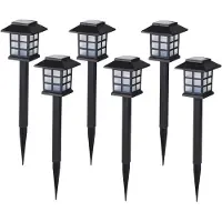 Sunnydays Tuinlampen / prikspot Solar Lumio - 10x - zwart - kunststof - waterbestendig - 38 cm