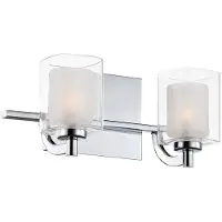 QUOIZEL Wandlamp Kolt, dimbaar, chroom / zilver, Badkamer, metaal, Wandlamp
