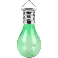 Sunnydays Solar sfeer hanglamp - tuin - lampenbol - groen - kunststof - 15 cm - ophang haakje