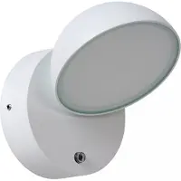 Lucide FINN - Wandlamp Binnen/Buiten - LED - 1x12W 3000K - IP54 - Dag/nacht sensor - Wit