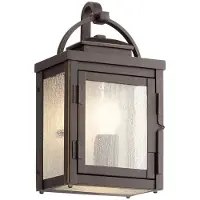 Kichler LED Wand Buitenlamp Carlson | 1X E27 Max 60W | IP44 | Dimbaar | Rubbed Bronze