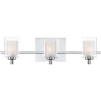 QUOIZEL Wandlamp Kolt, dimbaar, chroom / zilver, Badkamer, metaal, Wandlamp