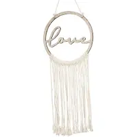 Amscan Houten Hangdecoratie Love met Macrame