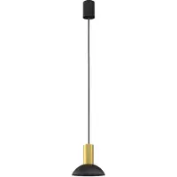 Licht-Erlebnisse Hanglamp Hermanos zwart met goud