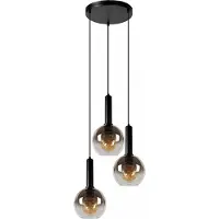 Lucide MARIUS - Hanglamp - Ø 48,5 cm - 3xE27 - Zwart