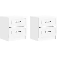 vidaXL Nachtkastje 2 st Hoogglans Wit 43 x 34,5 x 44,5 cm Bewerkt hout