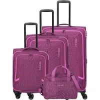 Travelite Corsiica 4 wielen Kofferset 4-delig roze