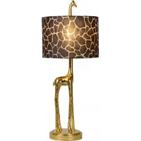 Lucide EXTRAVAGANZA MISS TALL - Tafellamp - Ø 25 cm - 1xE27 - Mat Goud / Messing