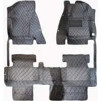 Happiq Vloermatten Set – Voor Mitsubishi Eclipse Cross 2006–heden – 5-zits – PU-leder voetmatten – Auto-interieur bescherming (Black)